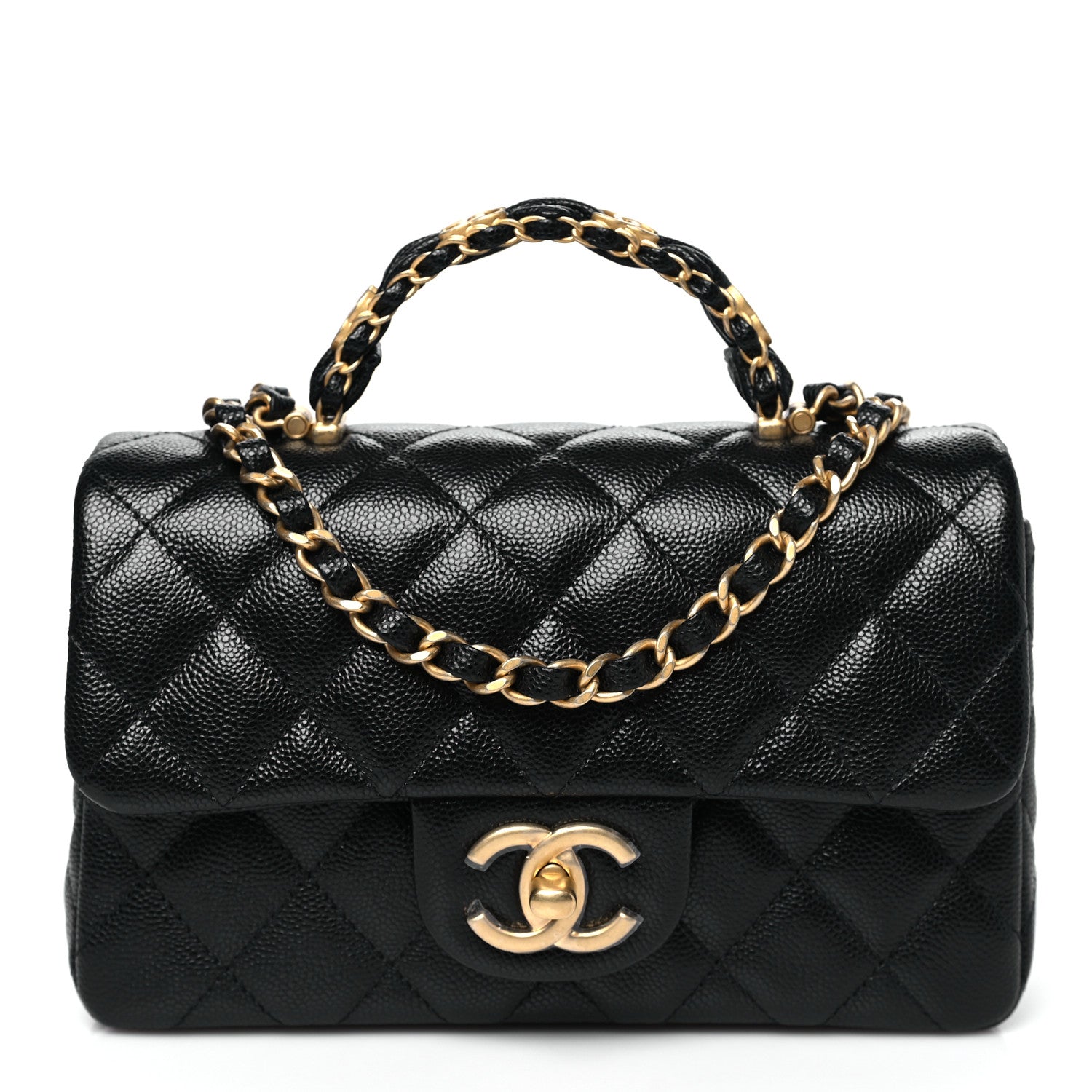 Chanel Caviar Quilted Mini Handy CC Flap Black 1 of 10