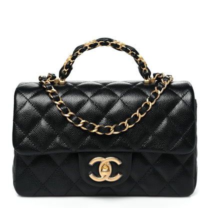 Chanel Caviar Quilted Mini Handy CC Flap Black 1 of 10