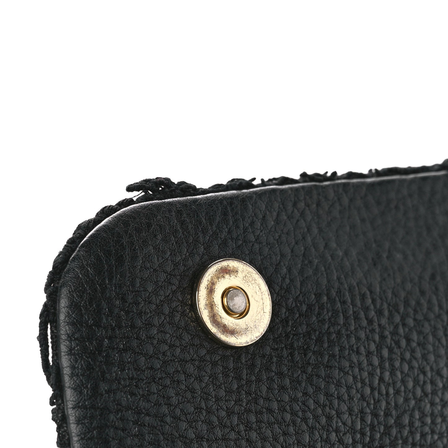DOLCE & GABBANA Calfskin Lace Miss Sicily Satchel Black