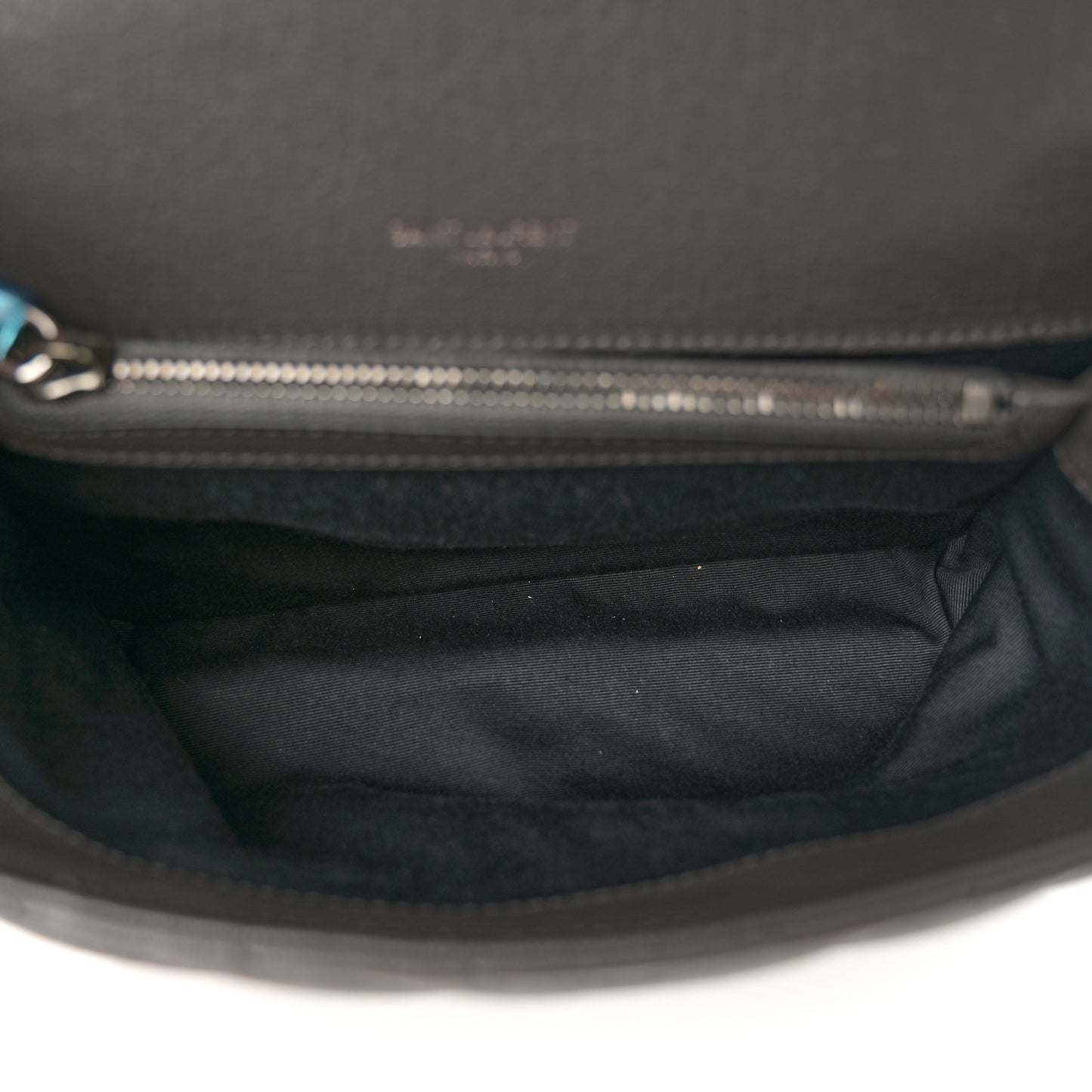 Sheepskin Matelasse Chevron Monogram Medium College Bag Asphalt