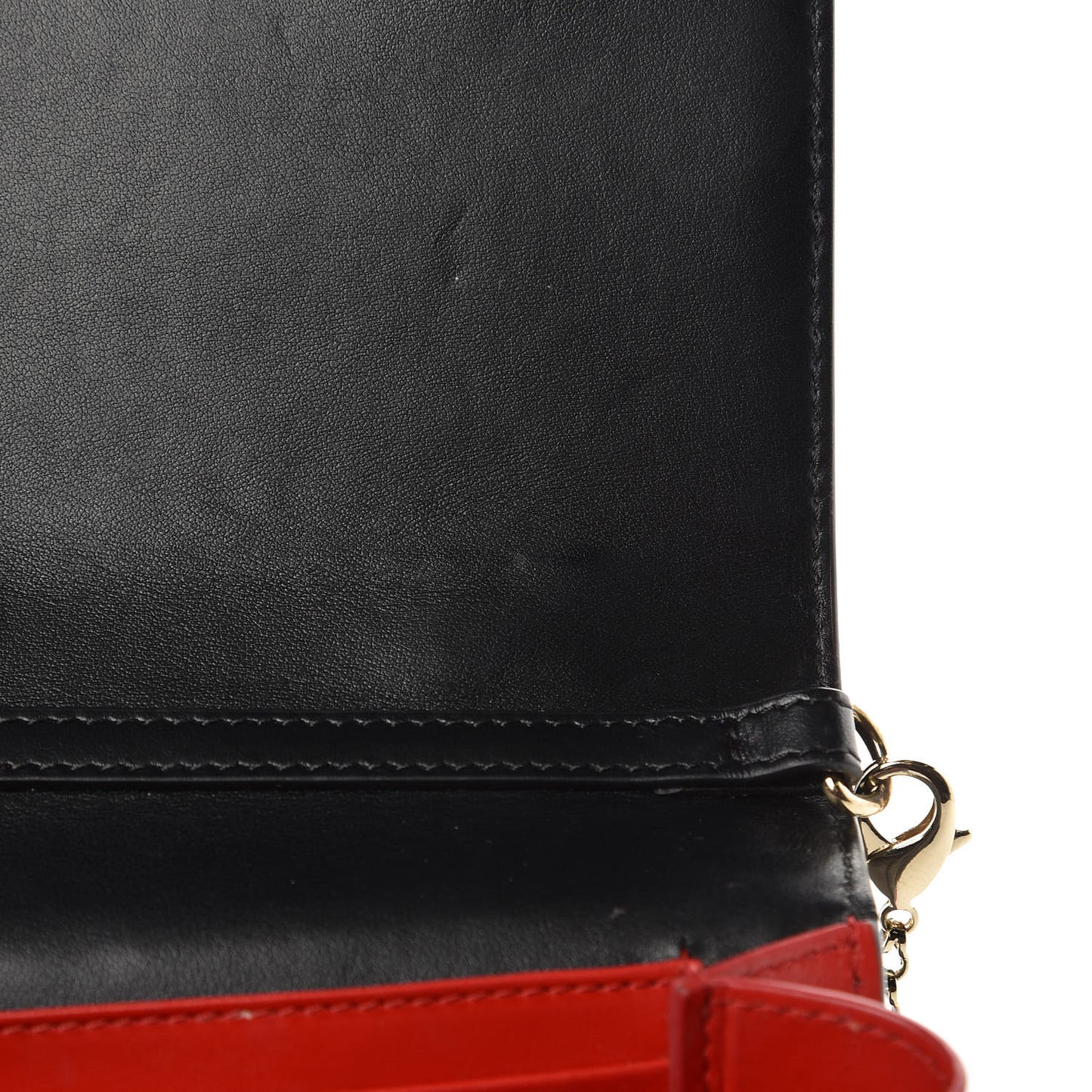 Grained Calfskin Spikes Loubinthesky Paloma Wallet On Chain Black Multimetal