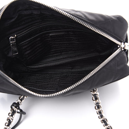 Prada Nylon Tessuto Impuntu Quilted Shoulder Bag Black 4 of 8