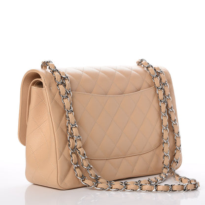 Chanel Caviar Quilted Jumbo Double Flap Beige Clair 3 of 8
