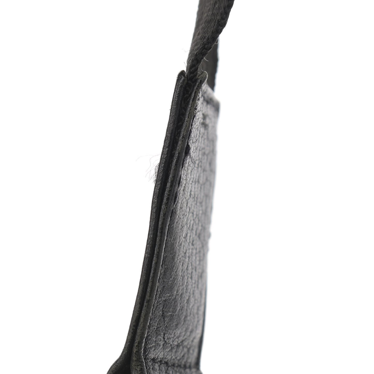 Grained Calfskin Medium Shoulder Bag Black