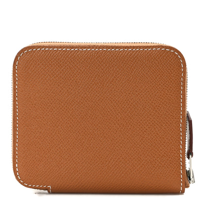 Hermes Evercolor Silk'In Compact Wallet Gold 1 of 7