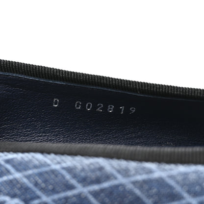 Chanel Denim Printed Quilt CC Cap Toe Ballerina Flats 37 Navy Blue Dark Grey 8 of 9