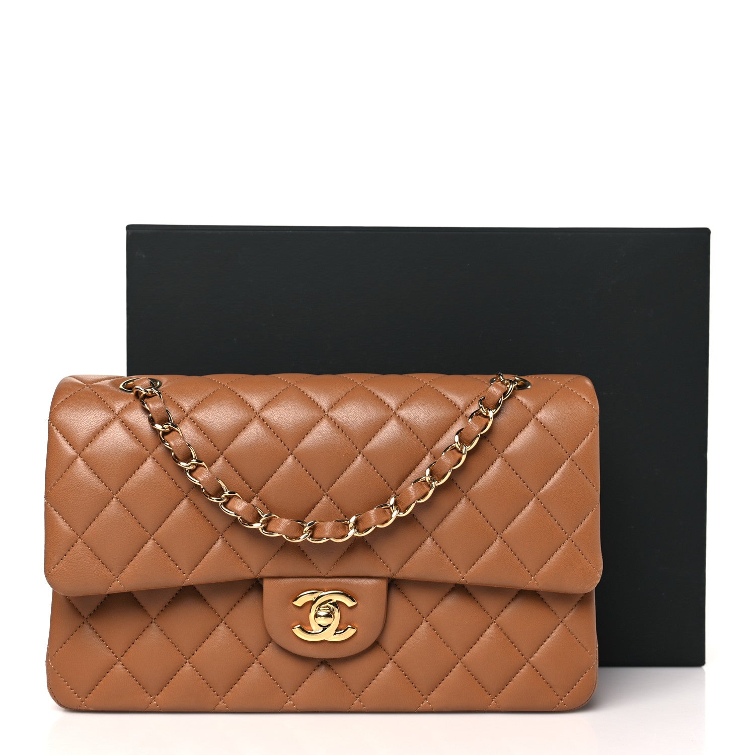 Chanel Lambskin Quilted Medium Double Flap Brown 11 of 11