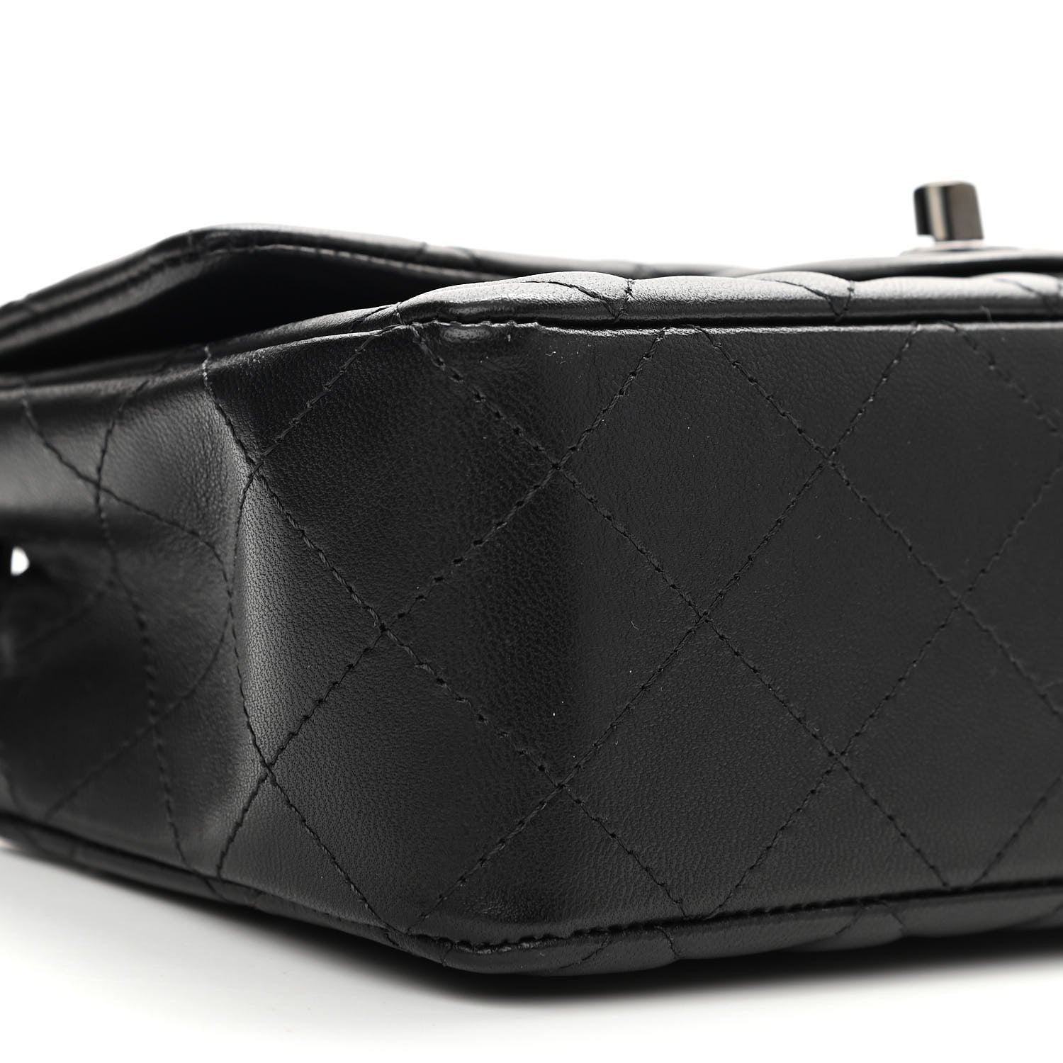 Chanel Lambskin Quilted Mini Rectangular Flap So Black 9 of 11
