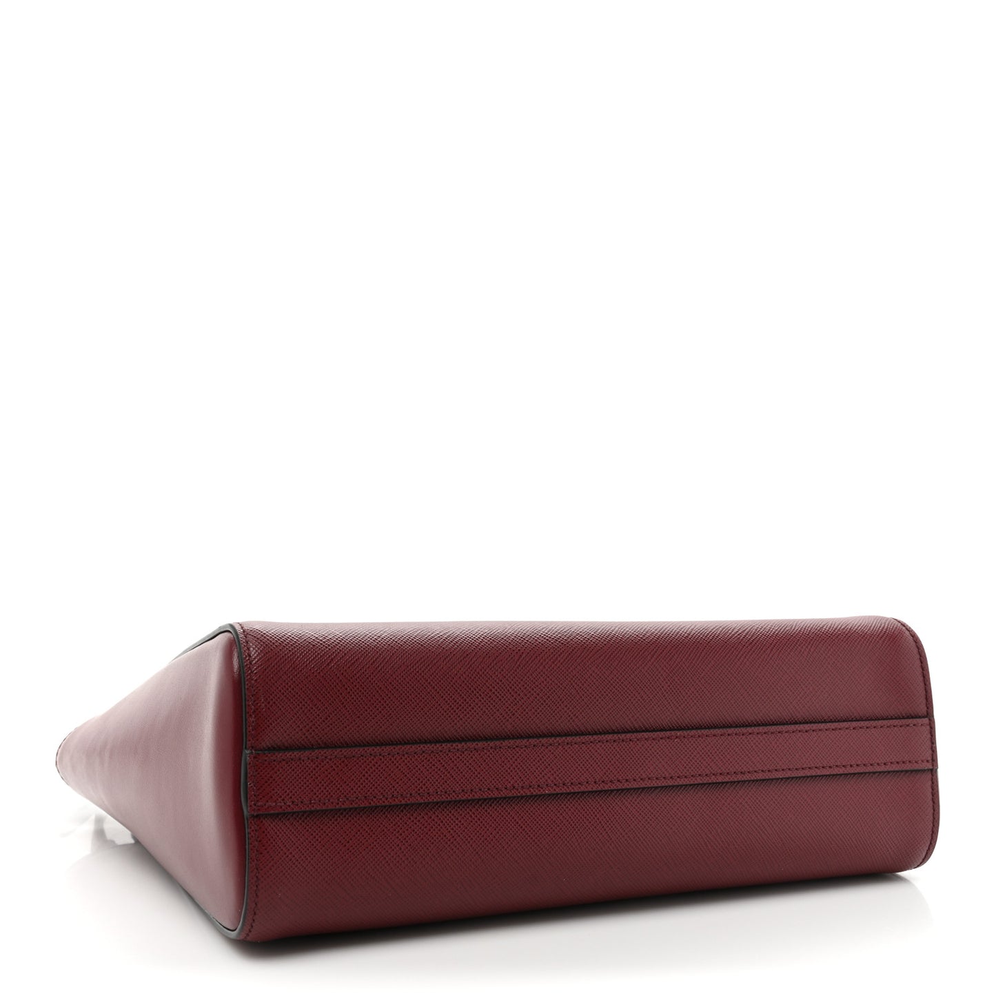 Saffiano Soft Calfskin Small Zippered Tote Cerise