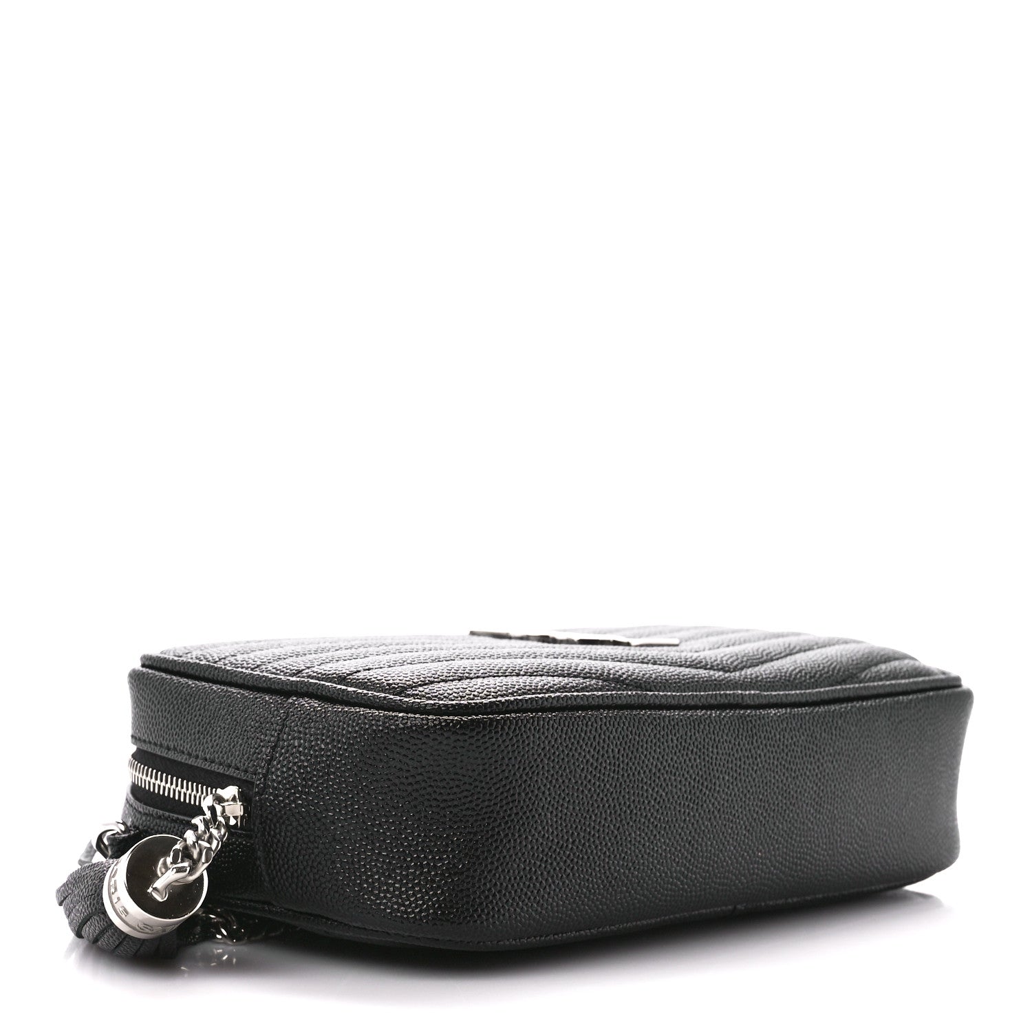 Saint Laurent Grain De Poudre Matelasse Monogram Mini Lou Camera Bag Black 4 of 12
