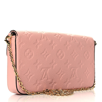 Louis Vuitton Empreinte Pochette Felicie Chain Wallet Rose Poudre 4 of 10