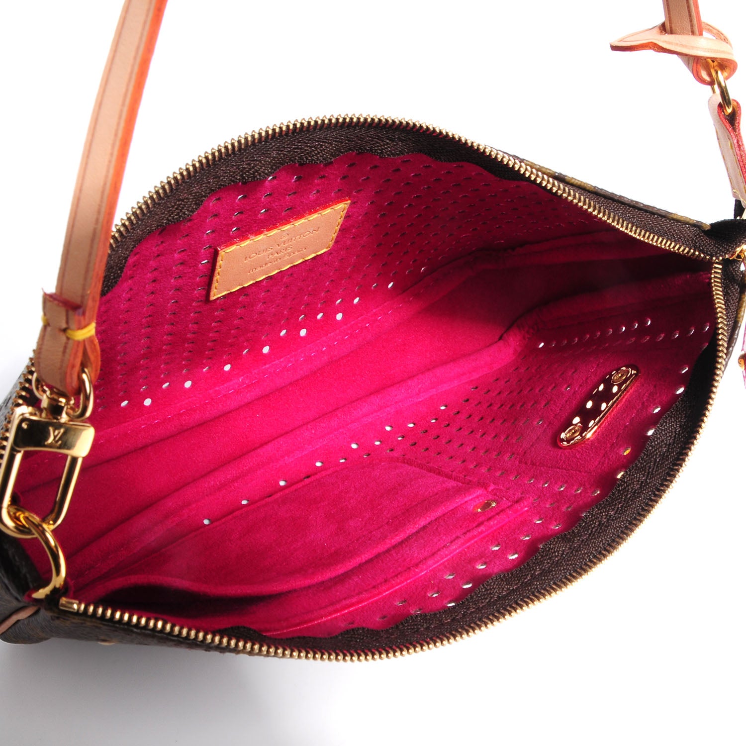Louis Vuitton Monogram Perforated Pochette Accessories Bag Fuchsia 5 of 7