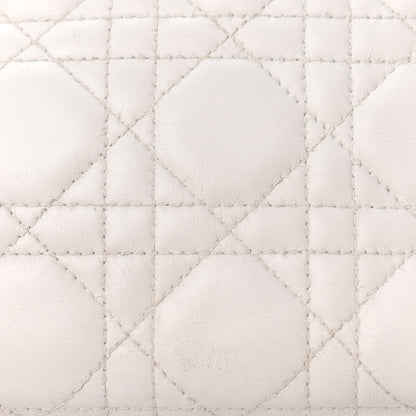 Christian Dior Lambskin Cannage Medium Lady Dior White 10 of 13