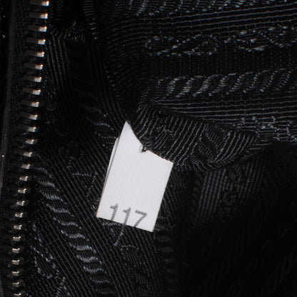 Prada Vernice Chevron Dome Satchel Black 8 of 8