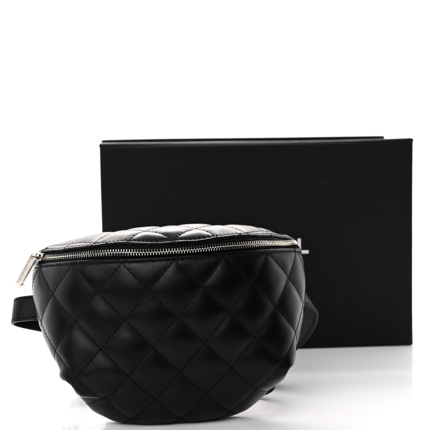 Chanel Calfskin Quilted Waist Belt Bag Black 12 of 12