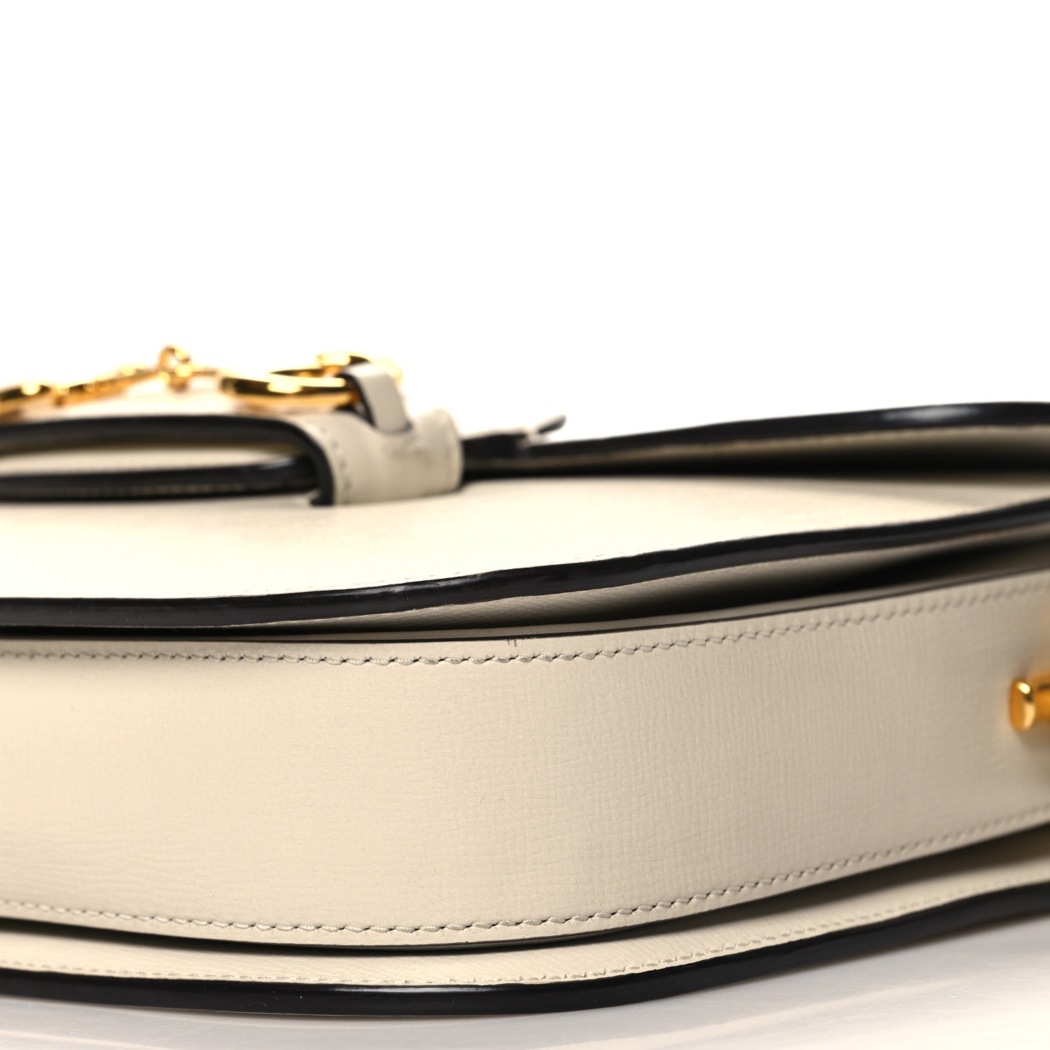 Gucci Azalea Calfskin Horsebit 1955 Shoulder Bag Mystic White 11 of 12