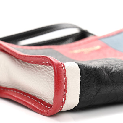 Balenciaga Agneau Arena Multicolore Bazar Strap Clutch Grey White Black Red Blue 9 of 10