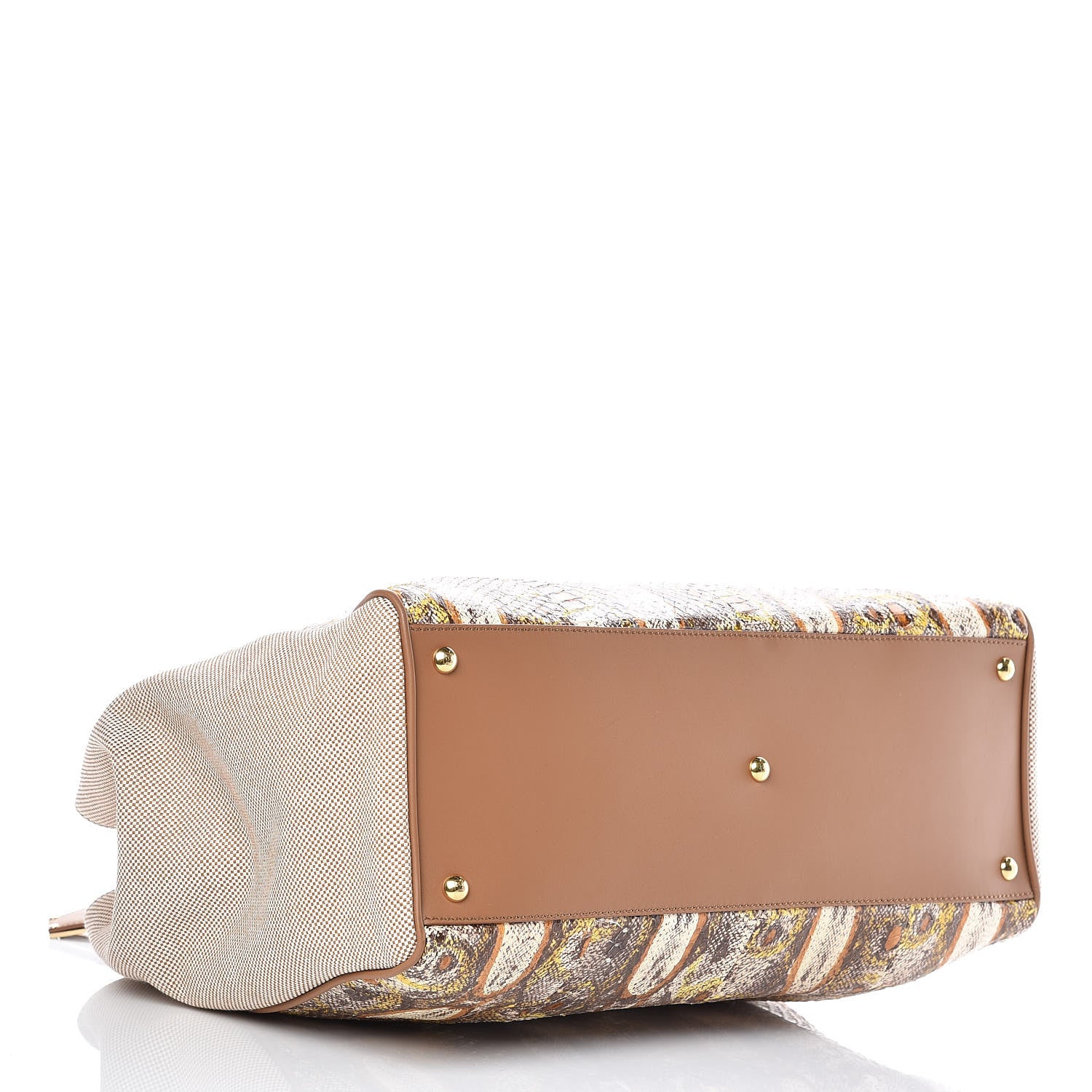 Fendi Snakeskin Large 2Jours Tote Natural Multicolor 4 of 10