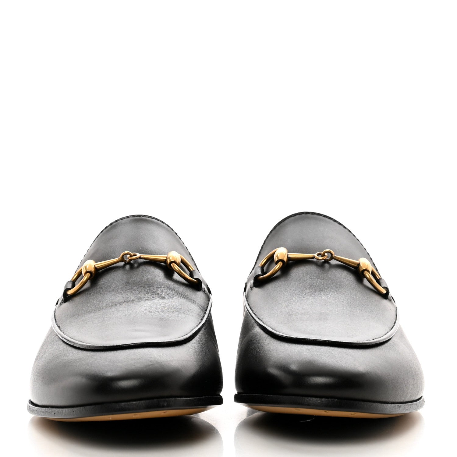 Gucci Calfskin Womens Jordaan Loafers 38.5 Black 2 of 9