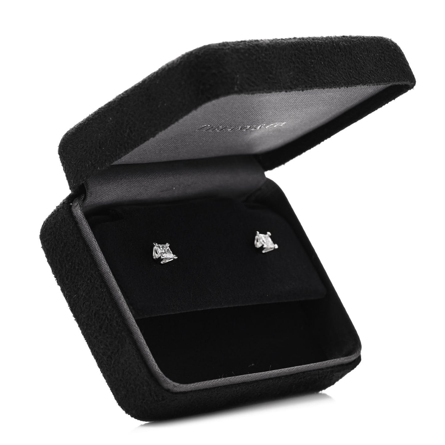 Platinum Diamond .60ctw Princess Cut Solitaire Earrings
