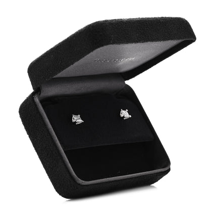 Tiffany Platinum Diamond .60ctw Princess Cut Solitaire Earrings 5 of 5