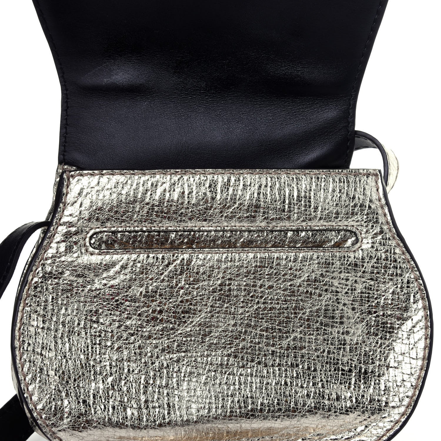 Chloe Metallic Calfskin Mini Marcie Round Crossbody Bag Gold 11 of 12