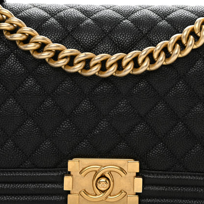 Chanel Caviar Quilted Medium Boy Flap Black 8 of 9
