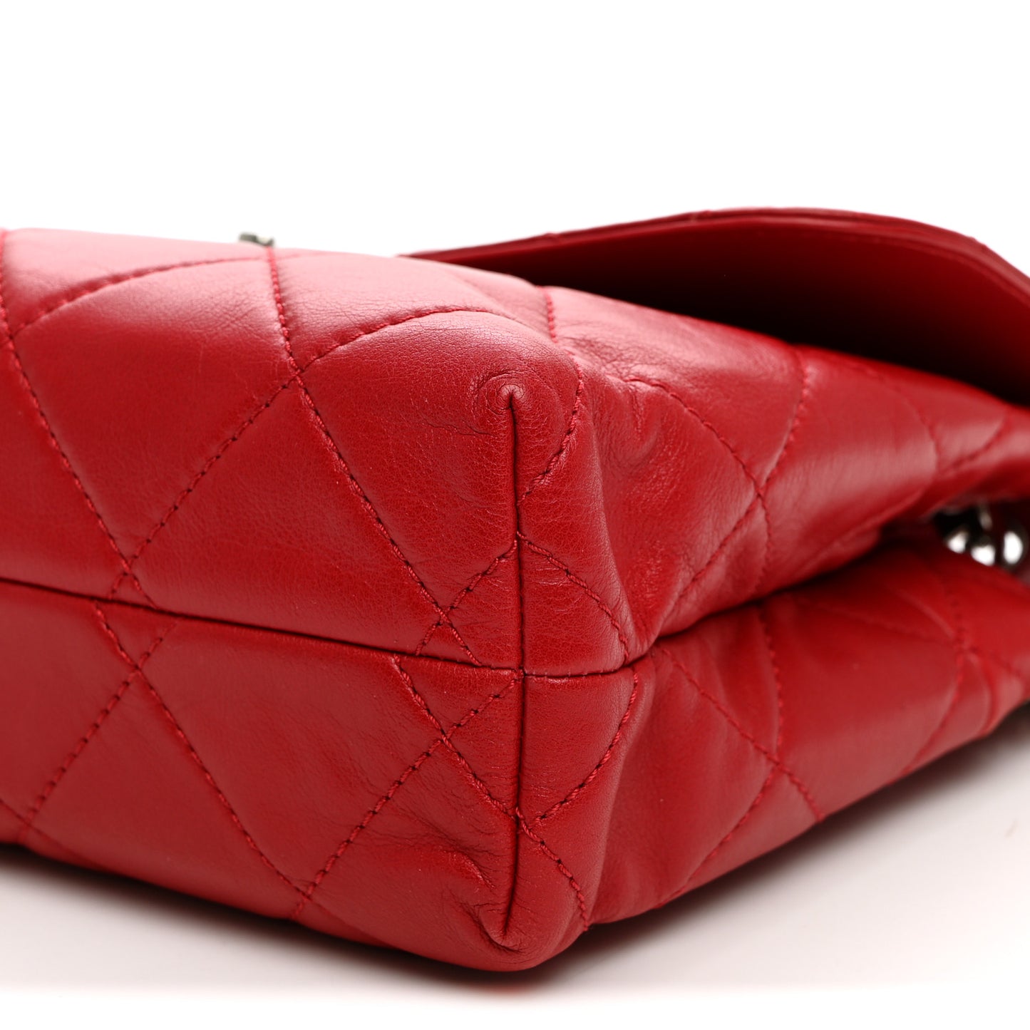 Calfskin Quilted In the Business Flap Bag Red