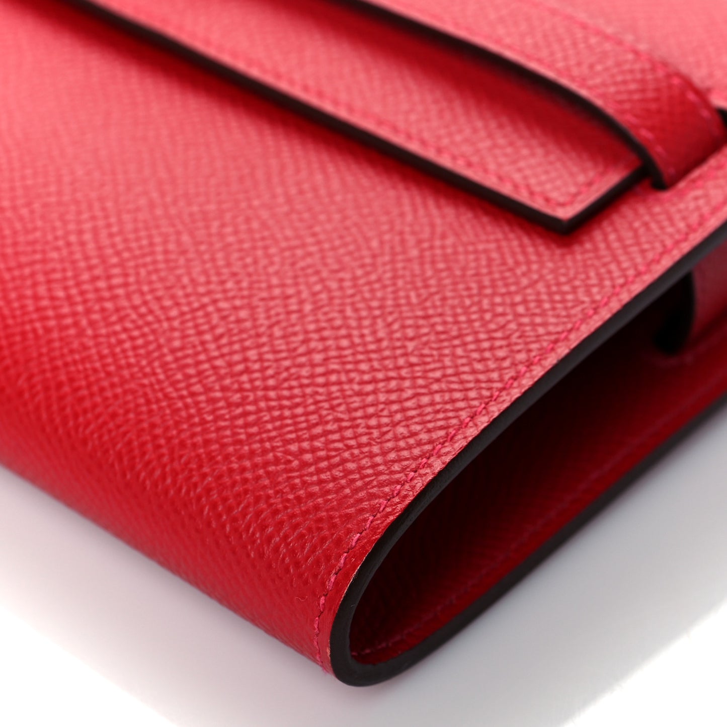 Epsom Kelly Wallet To Go Rouge Casaque