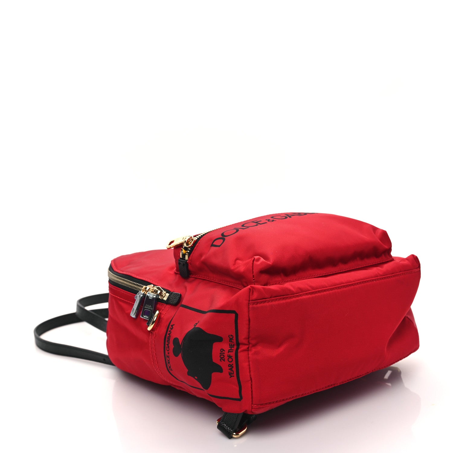 Dolce & Gabbana Nylon Year Of The Pig Backpack Red Multicolor 4 of 10