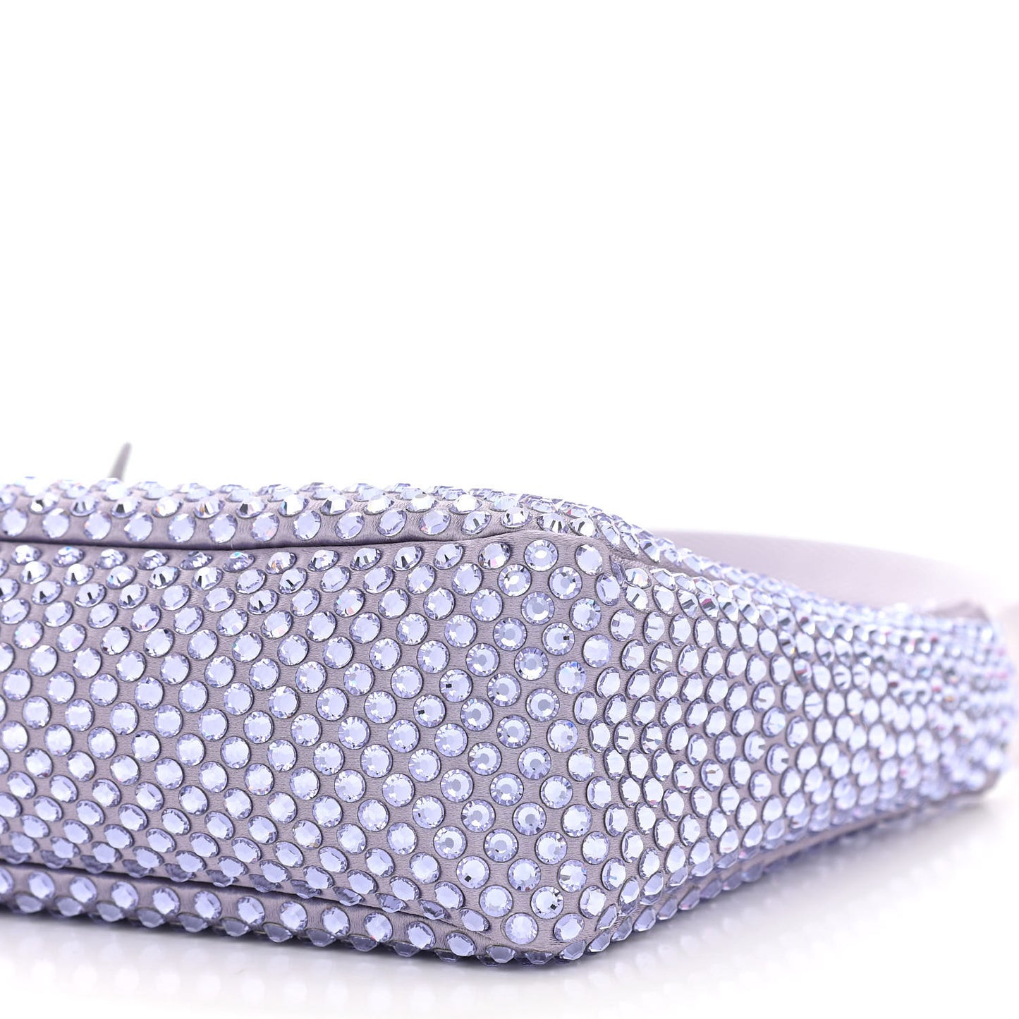 Satin Crystal Mini Re-Edition 2000 Bag Glicine