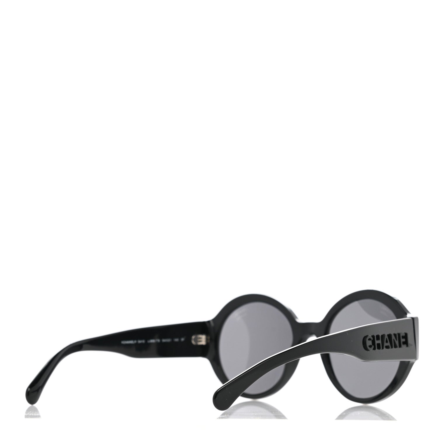 Chanel Acetate Polarized Round Sunglasses 5410 Black 4 of 10