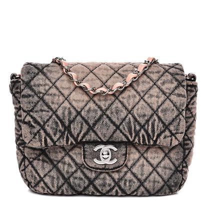 Chanel Washed Denim Quilted Small Denimpression Flap Light Pink Black 1 of 11