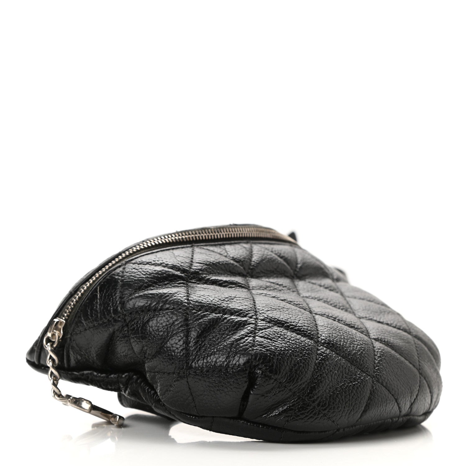 Chanel Grained Calfskin Quilted Waist Belt Bag Black 4 of 10