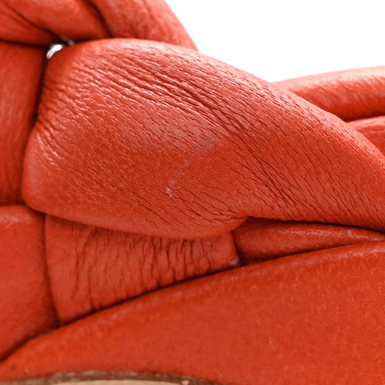 Bottega Veneta Nappa Twisted Padded Intrecciato Curve Slide Sandals 37 Paprika 9 of 10