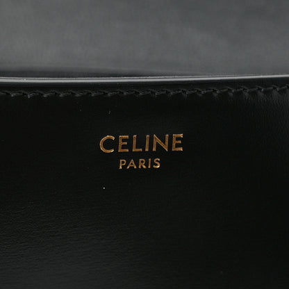 Celine Shiny Calfskin Triomphe Chain Shoulder Bag Black 6 of 9