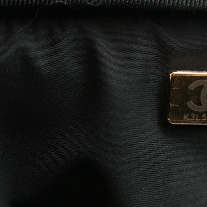 Chanel Shiny Grained Calfskin Quilted Large Travel Bowling Bag Black 7 of 10