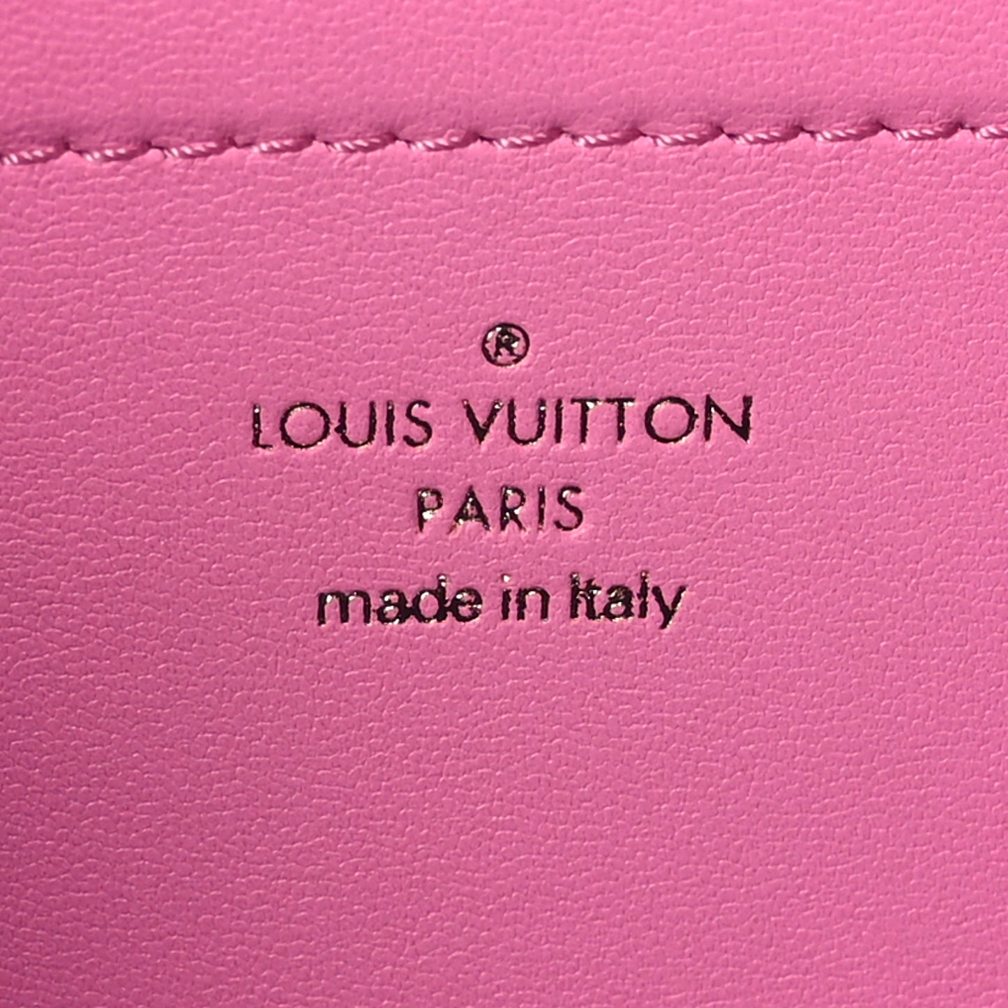 Lambskin Embossed Monogram Vuittamins Pochette Coussin Rose Violet