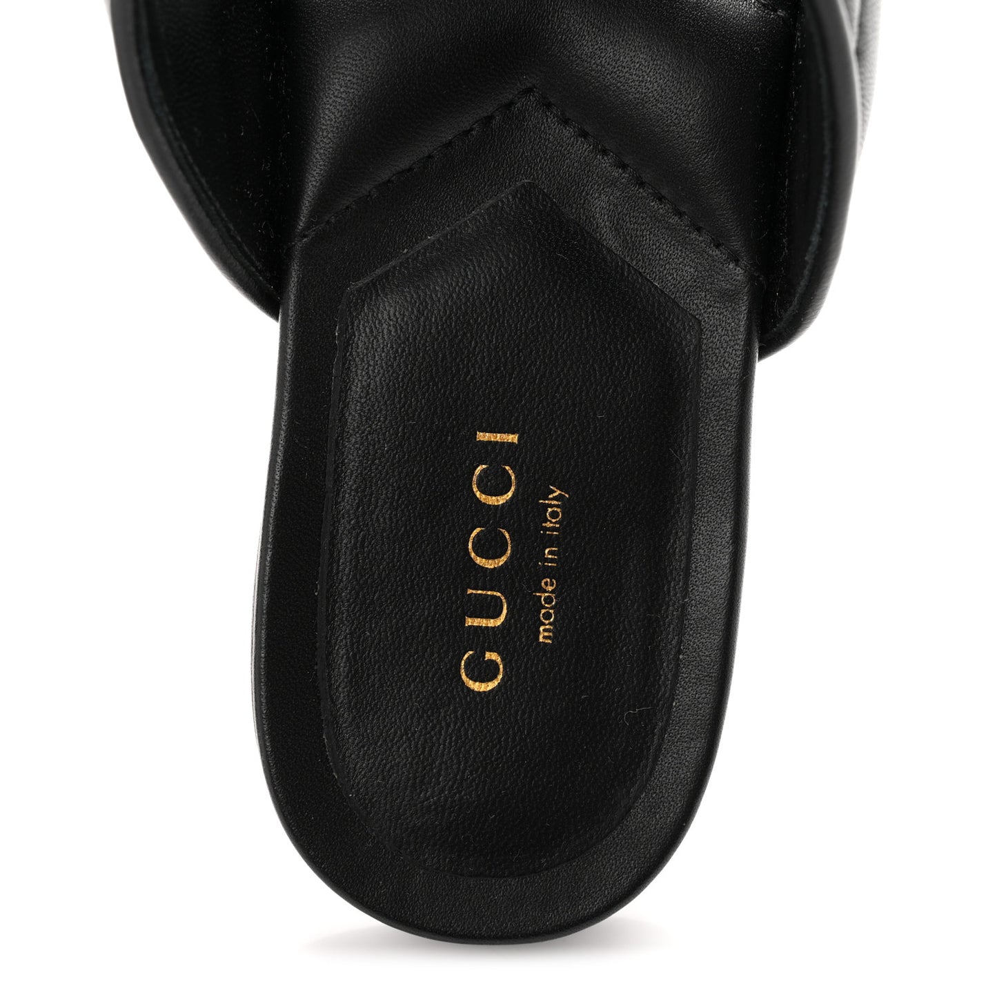 Nappa Charlotte Double G Marmont Thong Sandals 39.5 Black