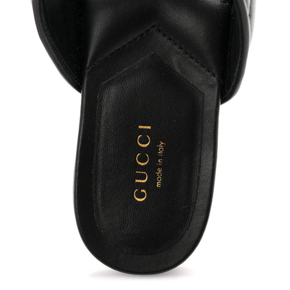 Gucci Nappa Charlotte Double G Marmont Thong Sandals 39.5 Black 8 of 10