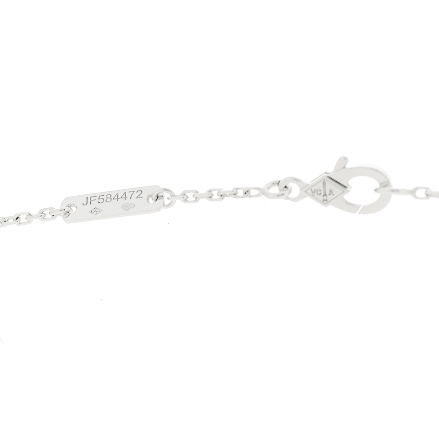18K White Gold Diamond Lotus 3 Flowers Pendant Necklace