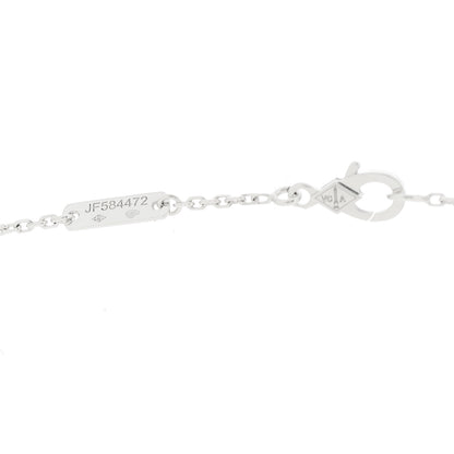 Van Cleef & Arpels 18K White Gold Diamond Lotus 3 Flowers Pendant Necklace 4 of 6