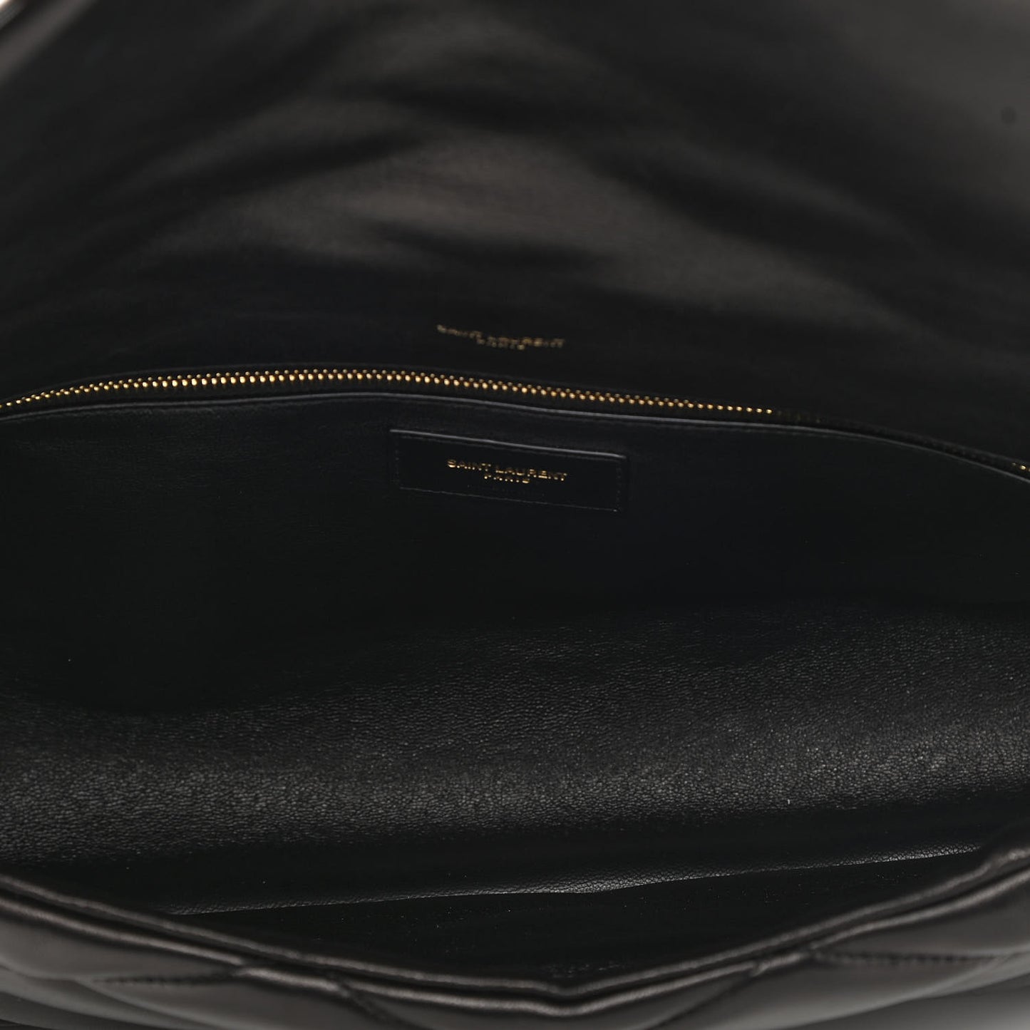Lambskin Quilted Sade Puffer Envelope Clutch Black