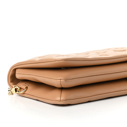 Louis Vuitton Lambskin Embossed Monogram Pochette Coussin Camel 7 of 8