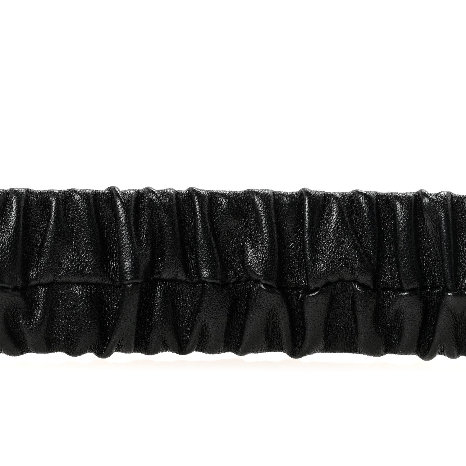 Chanel Lambskin Ruched CC Belt 90 36 Black 3 of 6