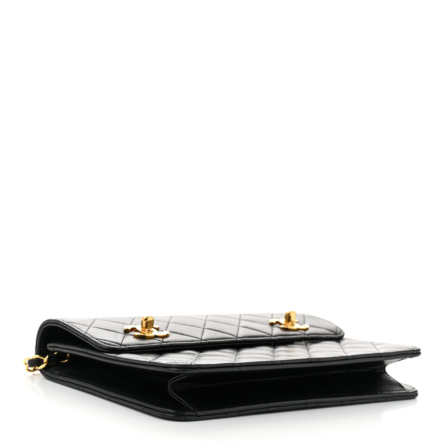 Chanel Lambskin Quilted Briefcase Satchel Black 4 of 10