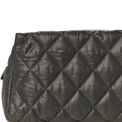 Chanel Nylon Quilted Cocoon Cosmetic Case Grey 13 of 16