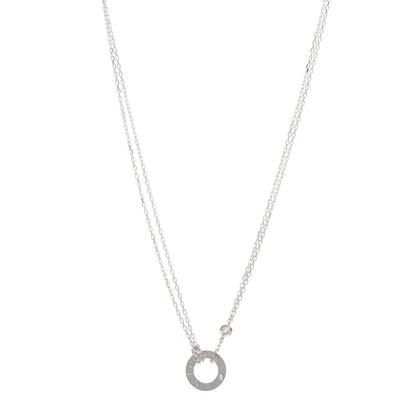 Cartier 18K White Gold 2 Diamond LOVE Necklace 1 of 5