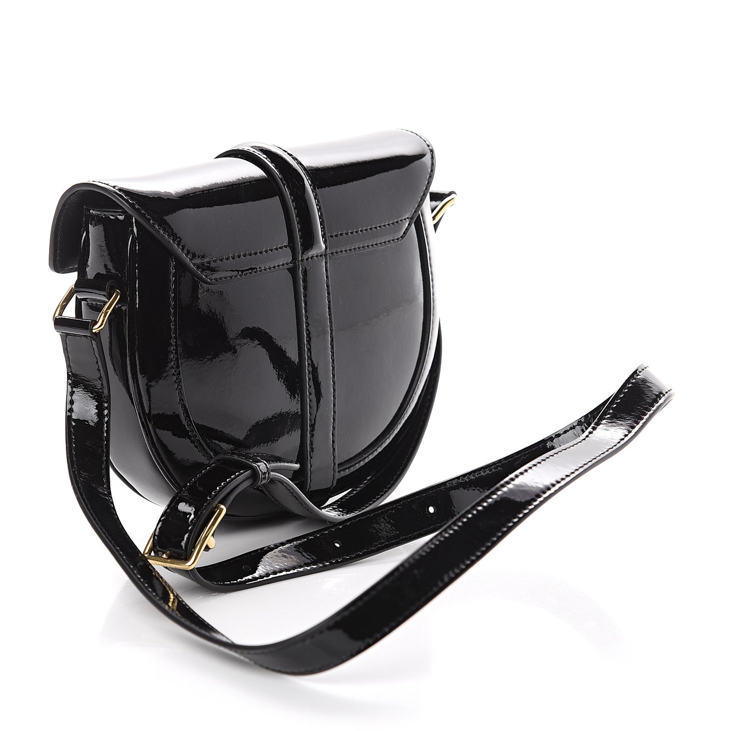 Patent Calfskin Besace Small 16 Black