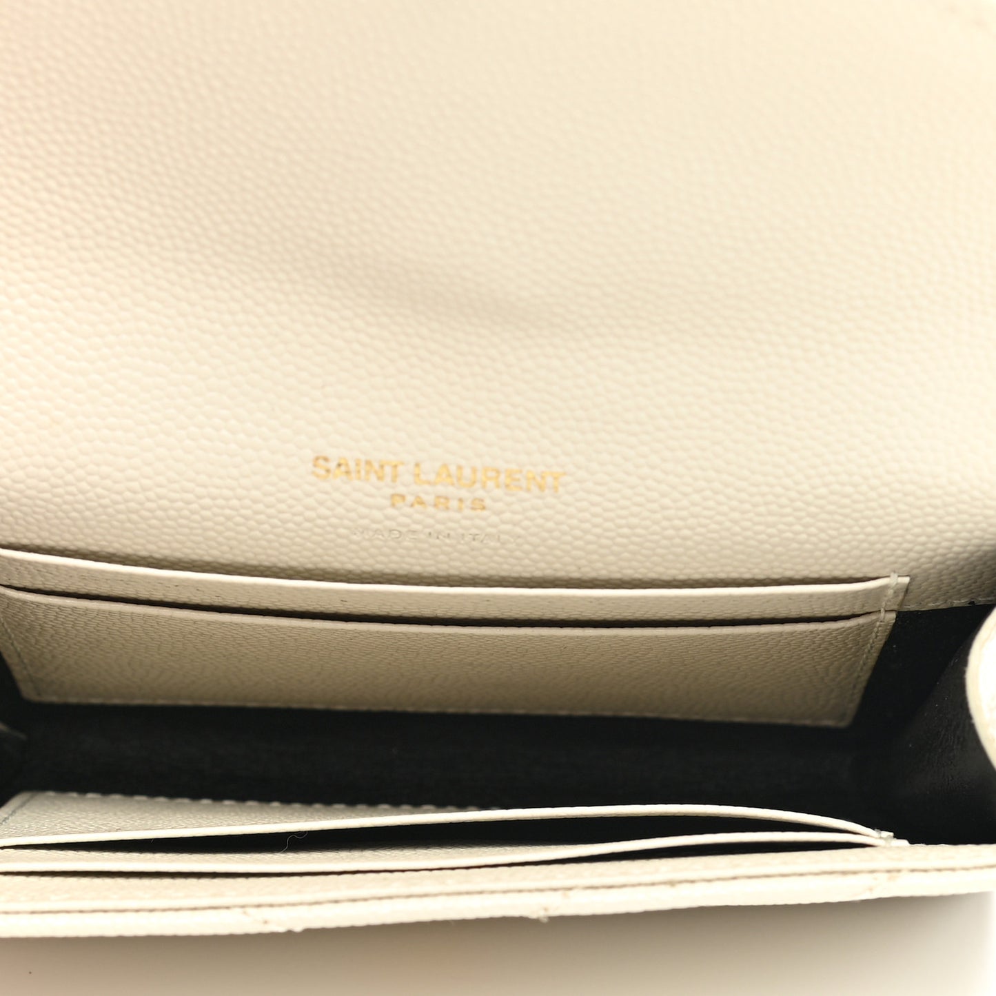 Grain De Poudre Matelasse Chevron Small Monogram Envelope Wallet Crema Soft